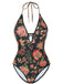 2PCS 1960s Deep V-Neck Fringe Swimsuit & Cover-Up - vintage swimsuit, pin-up style