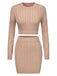 2PCS 1960s Knitted Cropped Sweater & Skirt: 1960s grace for the woman who dances through life