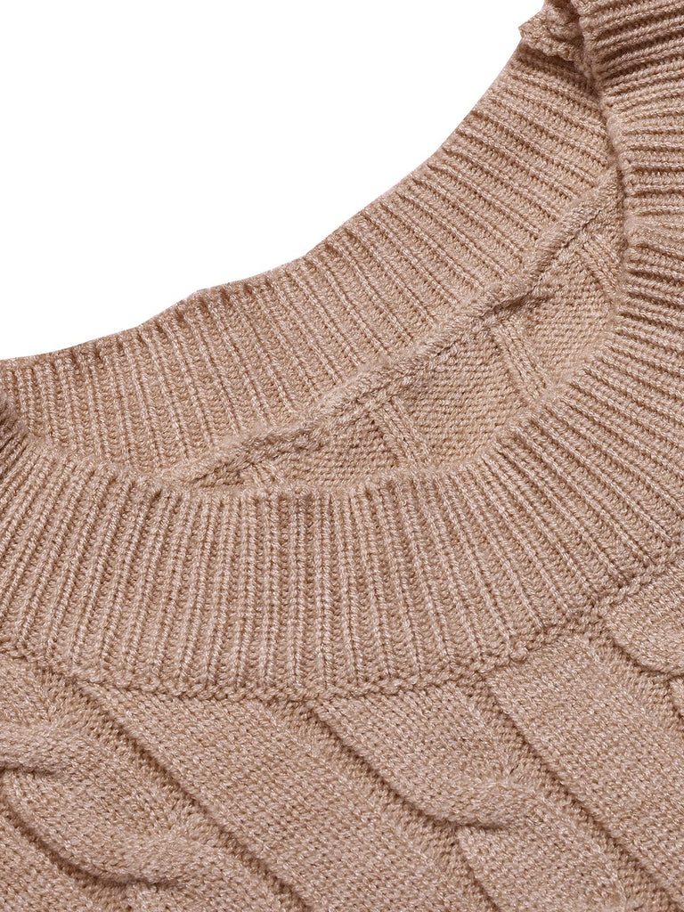 2PCS 1960s Knitted Cropped Sweater & Skirt — 1960s femininity that moves with her mood