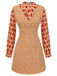 This 2PCS 1960s Orange Blouse & Tweed Mini Dress wraps her in 1960s elegance, one twirl at a time