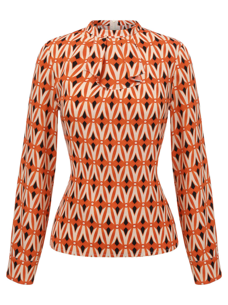 2PCS 1960s Orange Blouse & Tweed Mini Dress — the kind of 1960s dress that makes strangers smile