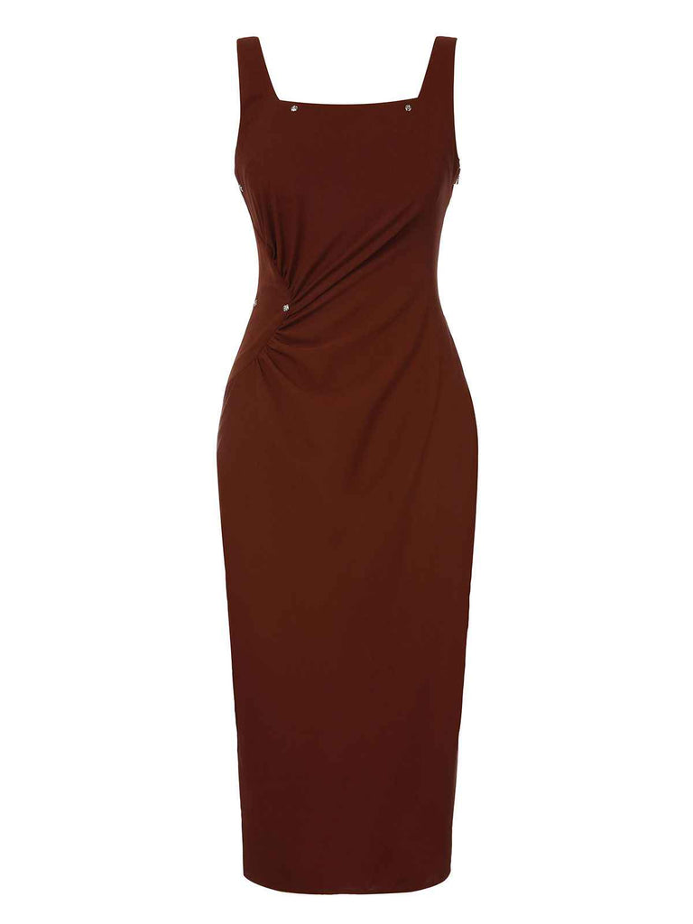 2PCS 1960s Solid Bodycon Dress & Floral Outwear: timeless style reimagined