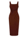 2PCS 1960s Solid Bodycon Dress & Floral Outwear: timeless style reimagined