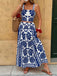1940s Print Spaghetti Strap Skirt Set 5