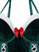 2PCS 1970 Christmas Velvet Top & Skirt Set - vintage skirt, retro style
