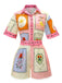 2PCS 1970s Boho Floral Blouse & Belted Shorts - vintage fashion, retro style
