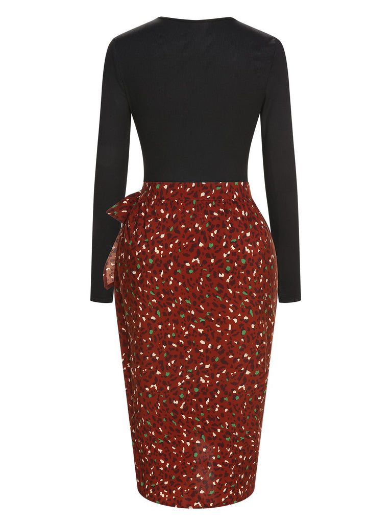 2PCS 1970s Long Sleeves Top & Dots Skirt, vintage skirt, retro style - perfect for women who love vintage and retro fashion