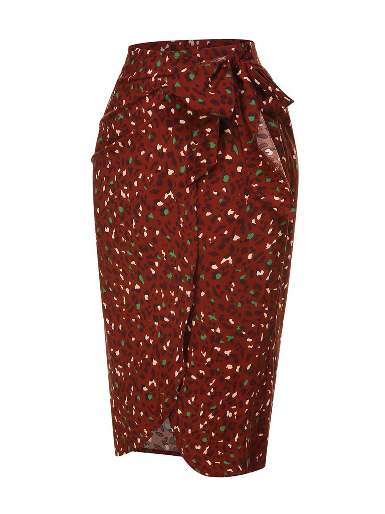 2PCS 1970s Long Sleeves Top & Dots Skirt, vintage skirt, retro style - perfect for women who love vintage and retro fashion