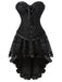 She sways in this 2PCS 1970s Steampunk Lace Corset & High Low Skirt and it's pure 1970s magic