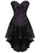 2PCS 1970s Steampunk Lace Corset & High Low Skirt — because 1970s glamour deserves an encore