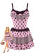 2PCS 1980s Polka Dot Sleeveless Tank Top & Layered Mini Skirt, vintage skirt, retro style - perfect for women who love vintage and retro fashion