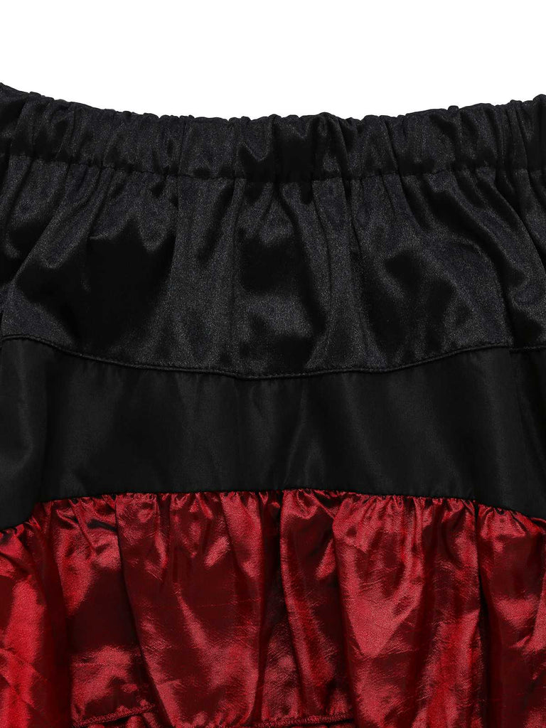 2PCS 1980s Ruffled Halloween Pirate Costume Set - vintage fashion, retro style