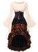 2PCS 1980s Ruffled Halloween Pirate Costume Set - vintage fashion, retro style