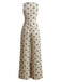 2PCS Beige 1940s Bow Sleeveless Vest & Pleated Pants - vintage fashion, retro style for vintage lovers
