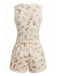 Beige 1940s Sleeveless V-Neck Shorts Set, vintage fashion, retro style - perfect for women who love vintage and retro fashion