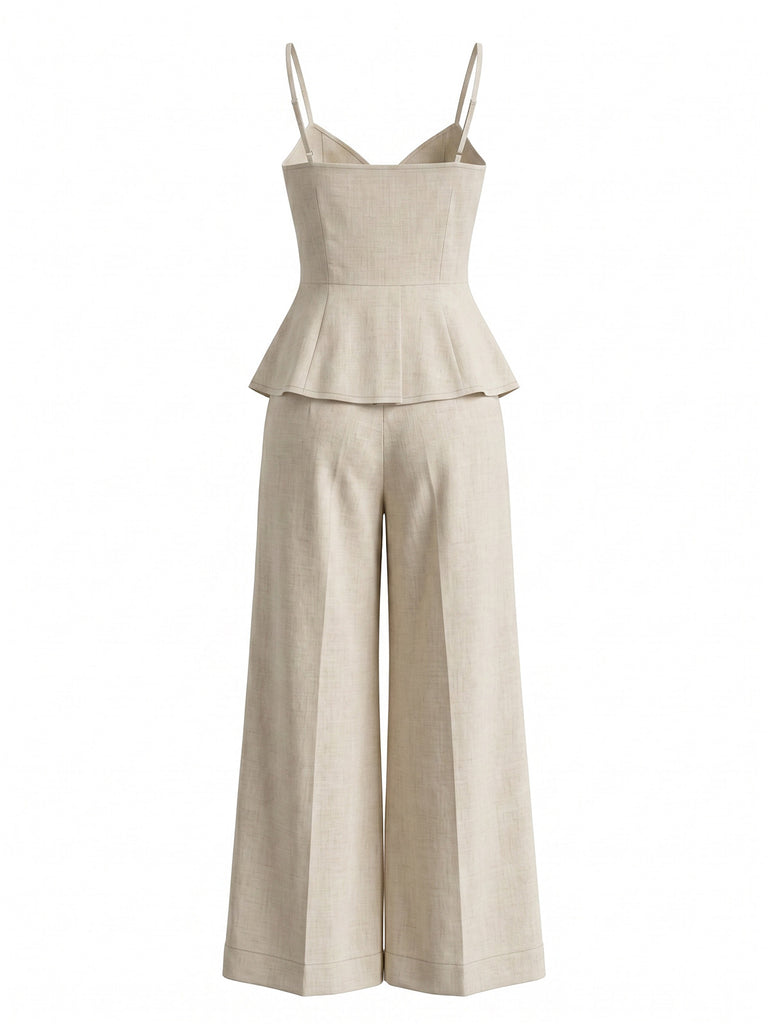 Beige 1950s Vintage Two Piece Set 2
