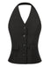 2PCS Black 1930s Halter Vest Top & Wide Leg Pants — 1930s jazz-age spirit for her morning coffee