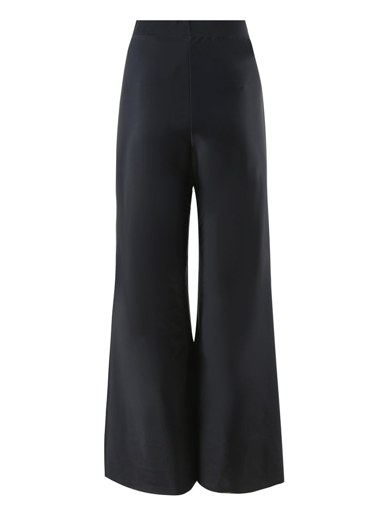 2PCS Black 1940s Gothic Straps Swimsuit & Pants: 1940s Riviera elegance, reimagined for her