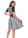 2PCS Black 1950s Oktoberfest Puff Sleeves Gingham Dress with Apron, vintage dress, retro fashion, rockabilly, pin-up fashion - perfect for women who love vintage and retro fashion