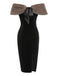 This 2PCS Black 1960s Solid Dress & Plush Cape wraps her in 1960s elegance, one twirl at a time