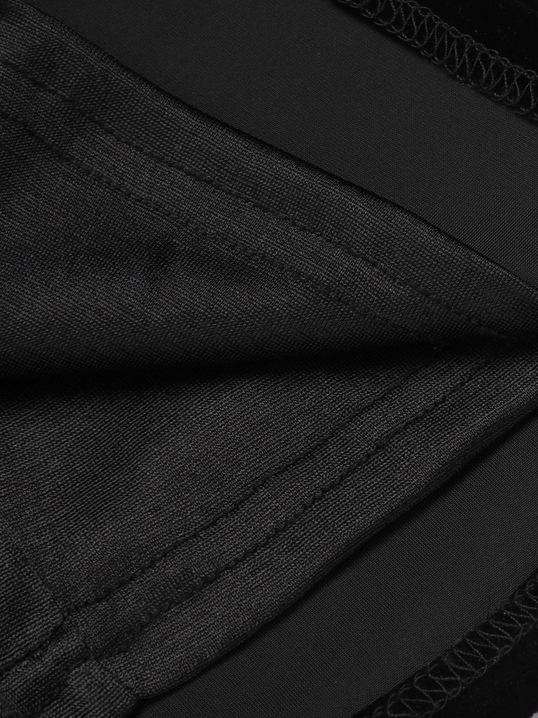 2PCS Black 1960s Solid Dress & Plush Cape — a 1960s silhouette that turns sidewalks into runways