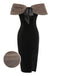 2PCS Black 1960s Solid Dress & Plush Cape — the kind of 1960s dress that makes strangers smile