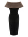 This 2PCS Black 1960s Solid Dress & Plush Cape wraps her in 1960s elegance, one twirl at a time