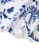Dark Blue 1950s Floral Square Neck Belted Dress 8