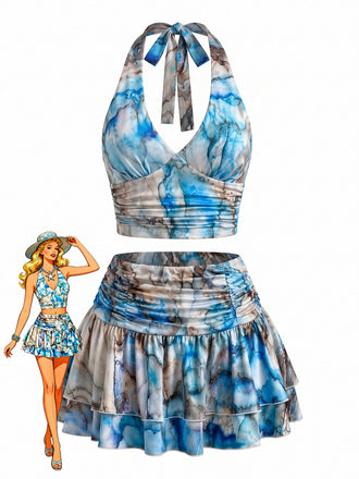 Blue 1930s Skirt Set 6