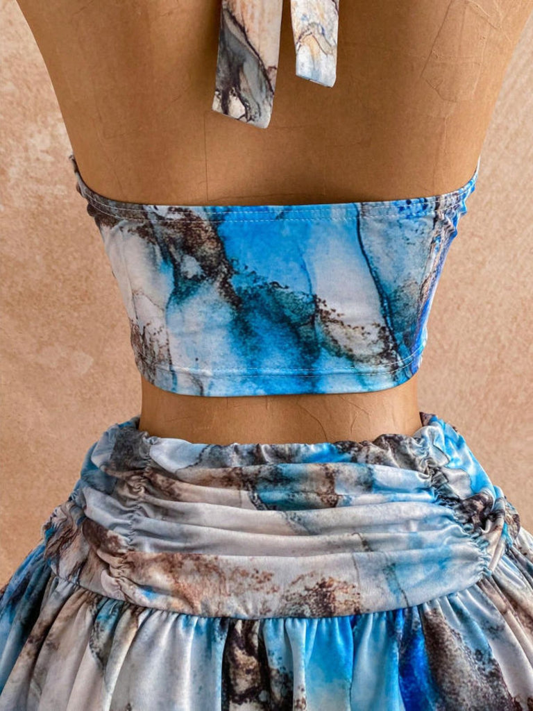 Blue 1930s Skirt Set 4