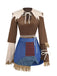 2PCS Brown 1960s Halloween Scarecrow Set - vintage fashion, retro style