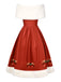 2PCS Christmas 1950s Strapless Bow Fur Dress & Shawl — the kind of 1950s dress that makes strangers smile
