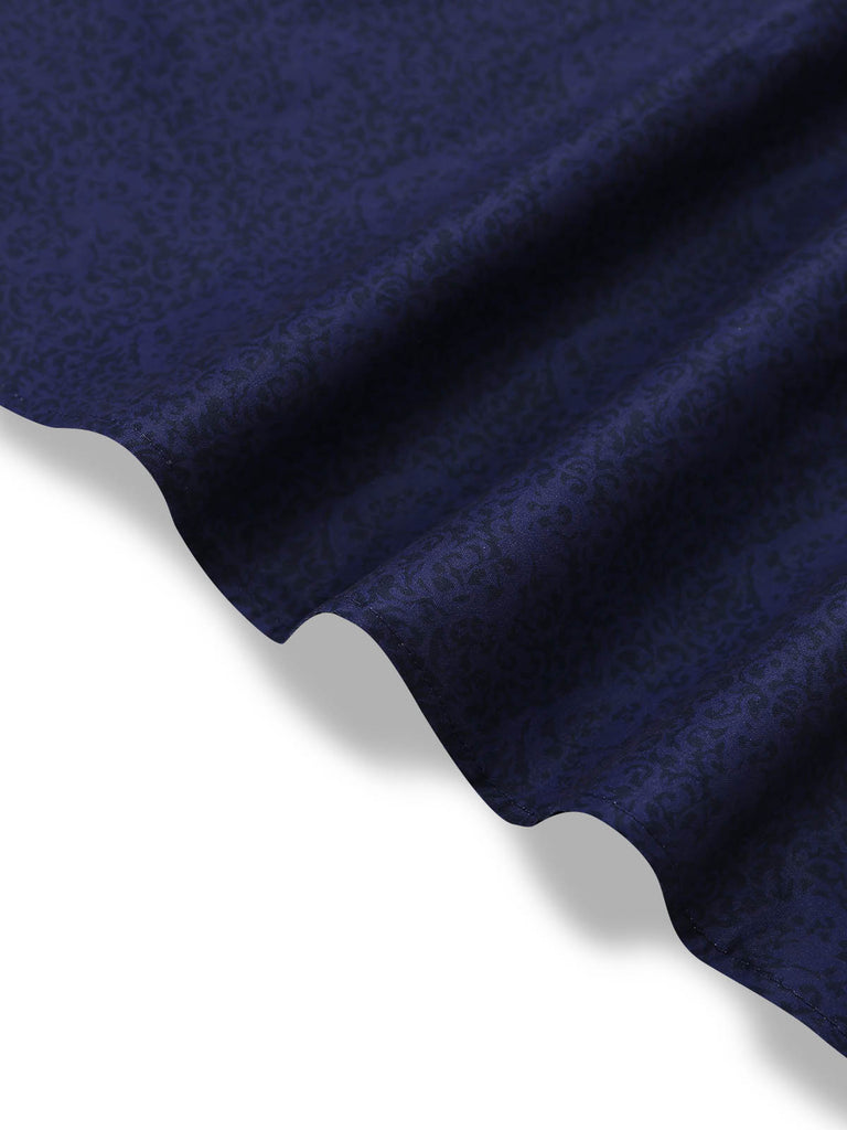 Dark Blue 1950s Vintage Dress 4