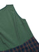She slips into this 2PCS Green 1940s Lapel Button Blazer & Plaids Dress and suddenly it's a 1940s daydream
