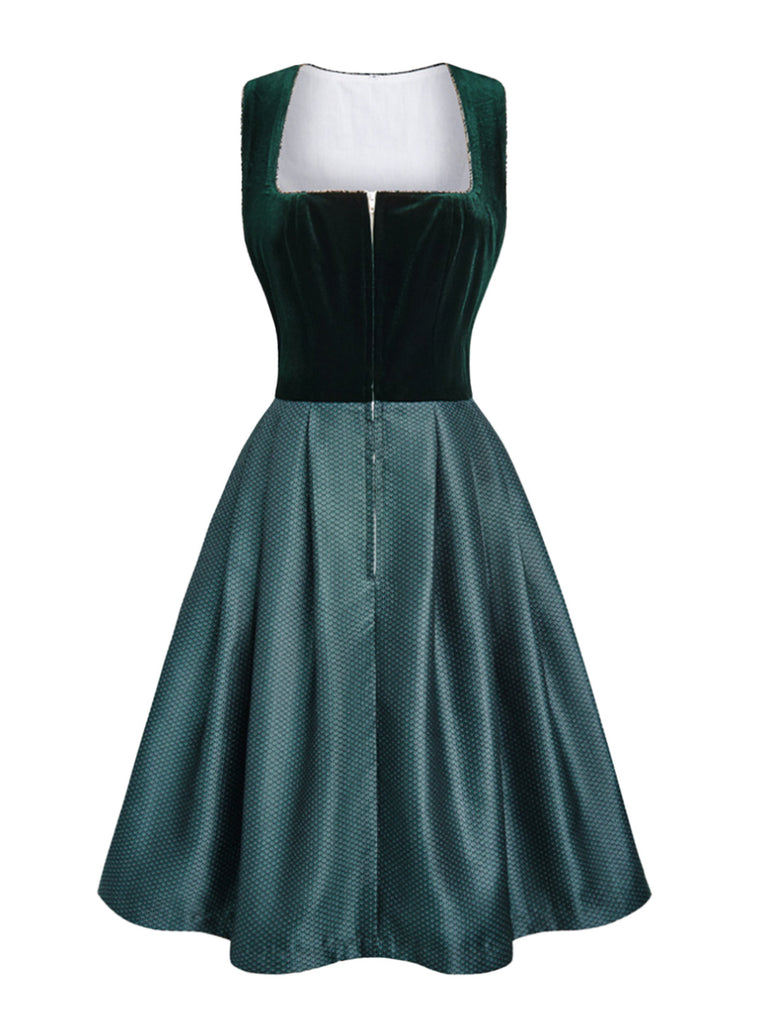 Green 1950s Vintage Retro Dress 4