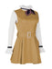 2PCS Khaki 1960s Ruffle Collar Megan's Costume Set - vintage fashion, retro style