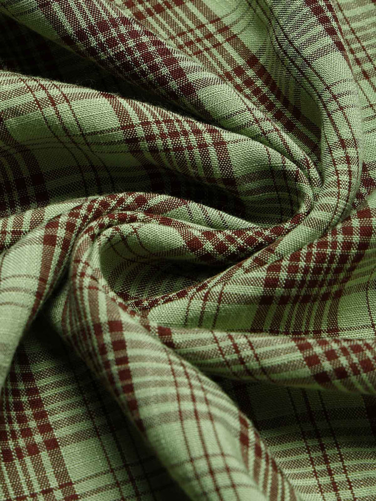 Lake Green 1940s Plaid Vintage Classic Skirt 7