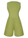 2PCS Light Green 1950s Solid Top & Shorts, vintage top, retro blouse - perfect for women who love vintage and retro fashion