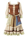 She slips into this 2PCS Multicolor 1950s Oktoberfest Puff Sleeves Dress and suddenly it's a 1950s daydream