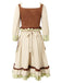 This 2PCS Multicolor 1950s Oktoberfest Puff Sleeves Dress wraps her in 1950s elegance, one twirl at a time