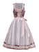 2PCS Multicolor 1950s Floral Dirndl Dress & Apron - vintage dress, retro fashion, rockabilly