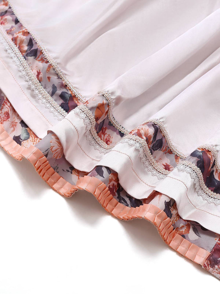 2PCS Multicolor 1950s Floral Dirndl Dress & Apron - vintage dress, retro fashion, rockabilly