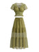 2PCS-Olive-1940s-Lace-Crop-Top-Sheer-Maxi-Skirt-Set, vintage, retro, lace