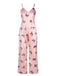 2PCS Pink 1950s Butterfly Suspender V-Neck Sleepwear, vintage fashion, retro style - perfect for women who love vintage and retro fashion