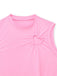 2PCS Pink 1950s Solid Heart Hollow Vest & Pants - vintage fashion, retro style
