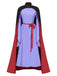 She slips into this 2PCS Purple 1940s Evil Queen Dress & Long Cloak and suddenly it's a 1940s daydream