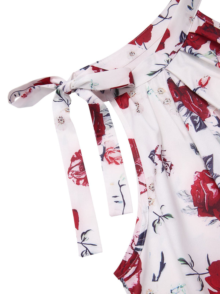 2PCS 1940s Floral Tie Neck | 1940s | vintage blouse, retro top