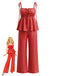 Red 1940s Vintage Classic Two Piece Set