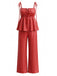 Red 1940s Vintage Classic Two Piece Set 2