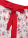 2PCS Red 1950s Cherry Bikini & Tie-Waist Cover up - vintage fashion, retro style, elegant red